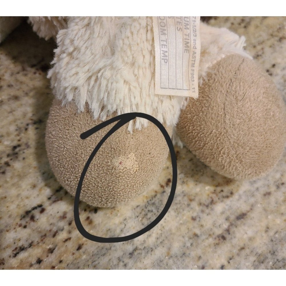 Intelex  Cozy Plush Weighted Dog Biege Tag Floppy Ears Flaxseed Lavender - Picture 7 of 12